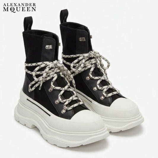 alexander mcqueen tread slick - black&white